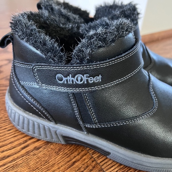 Orthofeet Siena Leather Ankle Boots Black Size 9.5 B Medium NWOT - Picture 5 of 15